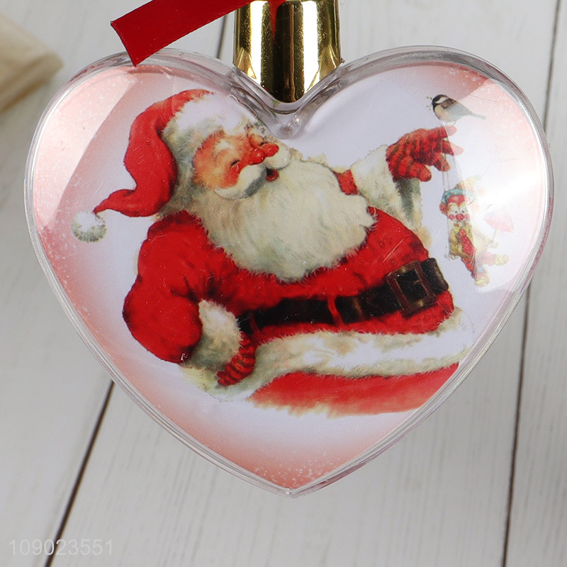 Factory direct sale heart shape hanging photo frame ball for xmas tree decoration