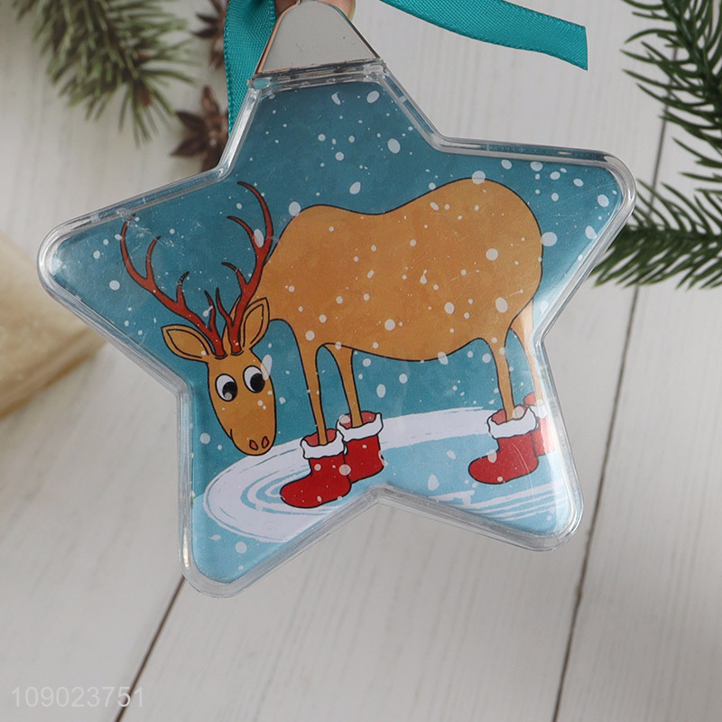 China supplier star shape photo frame hanging ornaments for Christmas decoration