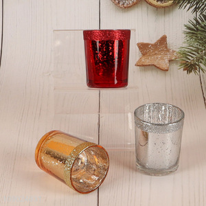 Popular products multicolor home decor glass candle container candle holder