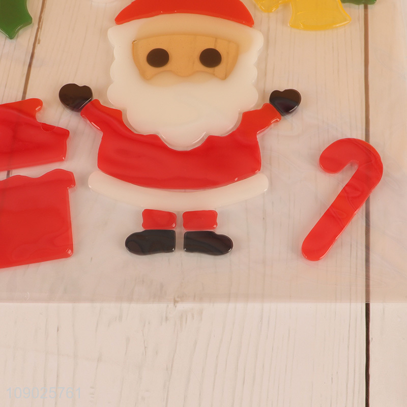 New Arrival Christmas Gel Window Clings Xmas Window Stickers for Kids