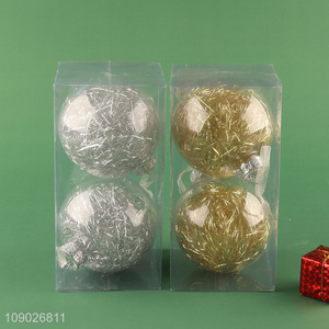 Top selling 2pcs Christmas tree hanging ornaments Christmas ball set wholesale