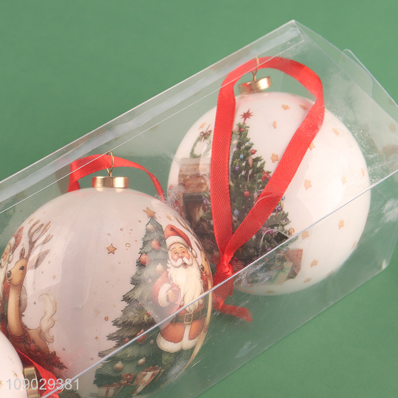 Hot selling 3pcs Christmas tree hanging ornaments Christmas ball set wholesale