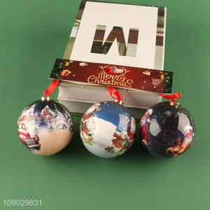 Low price 3pcs decorative Christmas tree hanging ornaments Christmas ball set