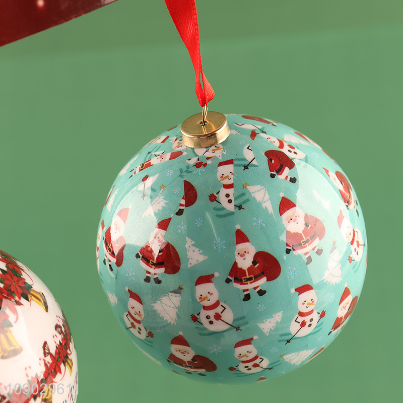 China supplier 3pcs round Christmas tree hanging ornaments Christmas ball set