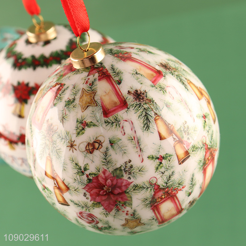 China supplier 3pcs round Christmas tree hanging ornaments Christmas ball set