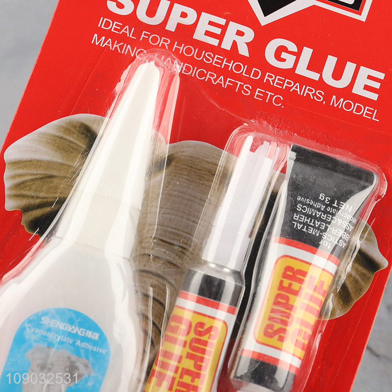 New arrival 3pcs multipurpose super glue for wood glass and leather