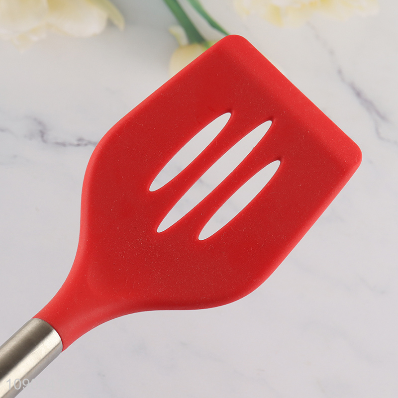 Top selling non-stick silicone kitchen utensils slotted spatula for cooking