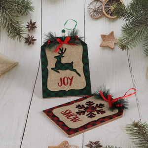 Factory Price Christmas Ornaments Christmas Tree Wooden Hanging Ornaments