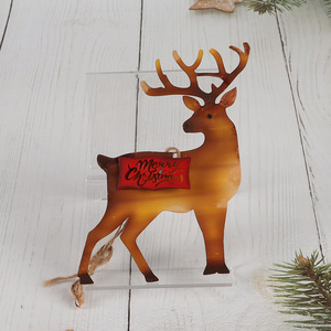 New Arrival Christmas Reindeer Hanging Decorations Xmas Hanging Metal Ornaments