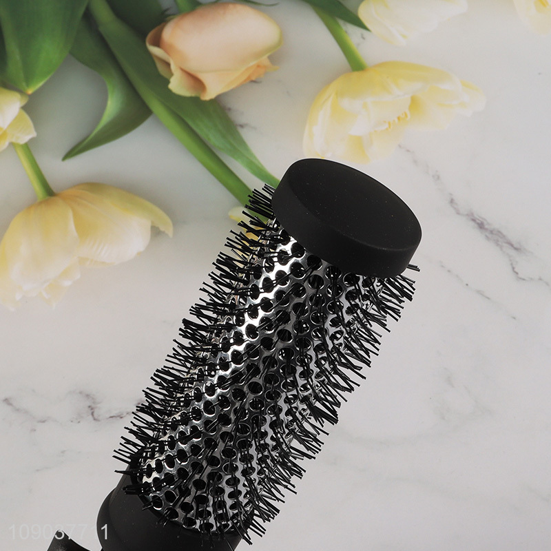 Wholesale Round Metal Hair Brush Nylon Bristle Hairbrush for Blowout Styling