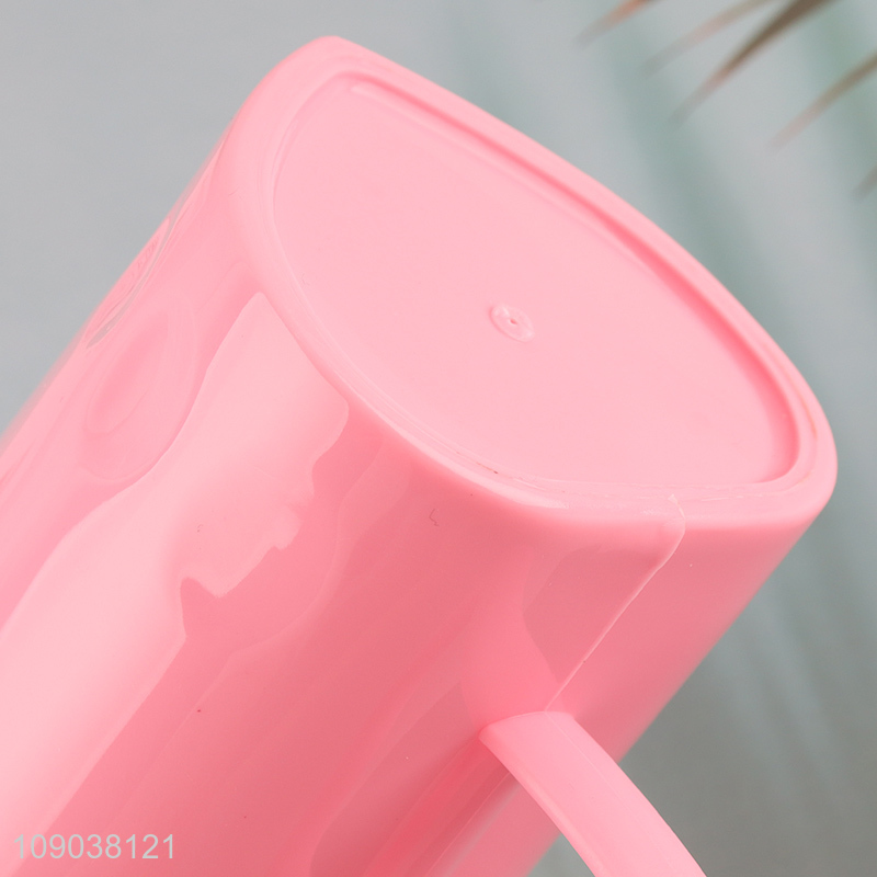 Top products pink plastic water cup mouthwash cup with handle