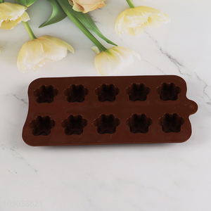 Hot Sale 10-Cavity Food Grade Reusable Silicone Chocolate Candy Jelly Molds