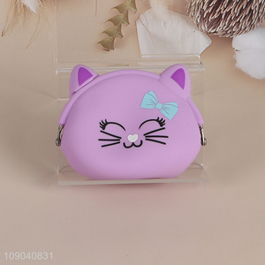 High Quality Cartoon Animal Silicone Coin Pouch Zippered Change Purse