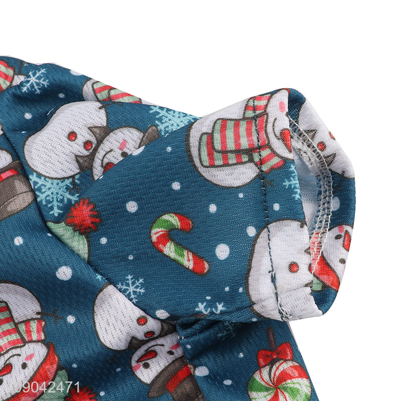 Good Quality Snowman Printed Pet Dog Clothes Dog T-Shirt