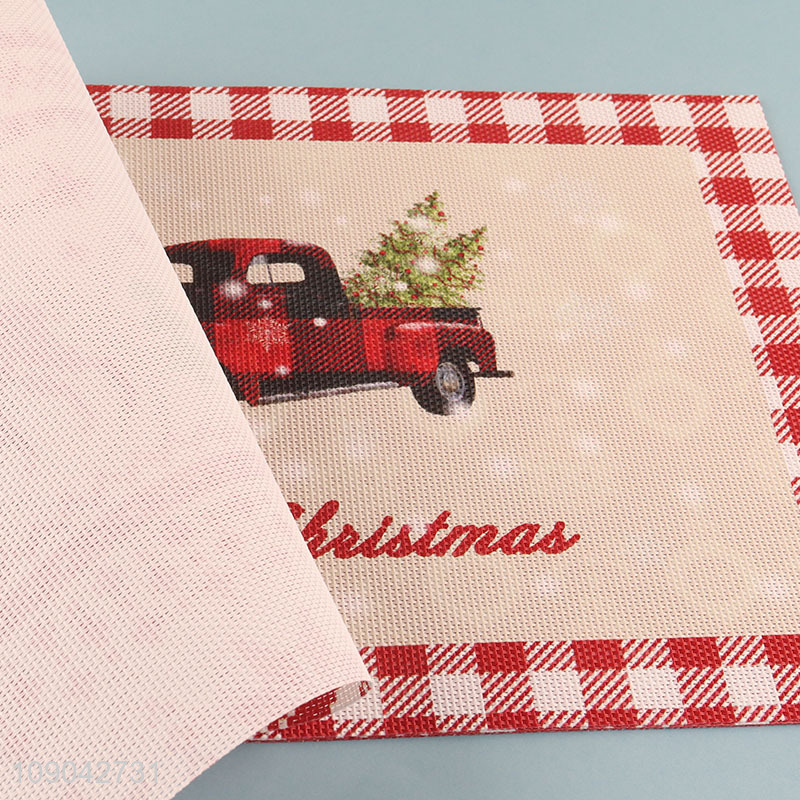 Good quality Christmas series tabletop decoration pvc place mat dinner mat