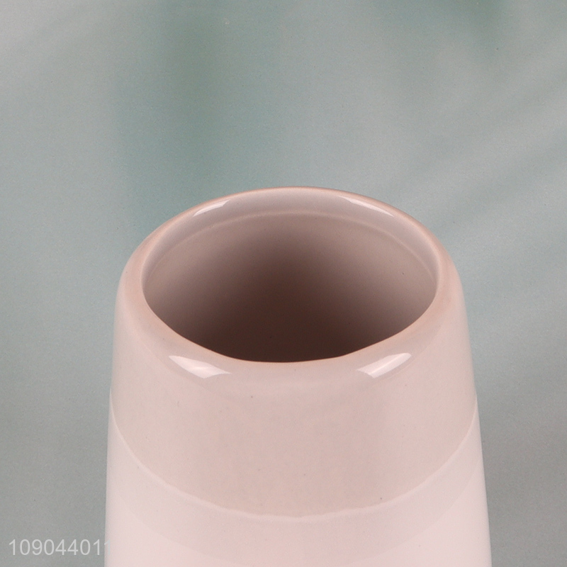 Online Wholesale Ceramic Mouthwash Cup Porcelain Toothbrush Holder for Bathroom