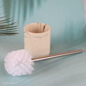 New Product Modern Design Ceramic Toilet Brush and Holder Set for Bathroom