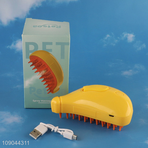 Hot selling pet hair removal comb pet spray massage comb wholesale