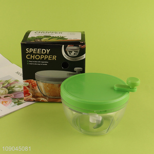 Factory price kitchen gadget manual rotary type minced vegetable chopper