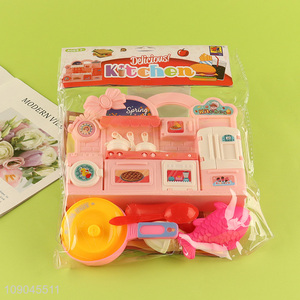 New style plastic children pretend play set toys kitchen toys