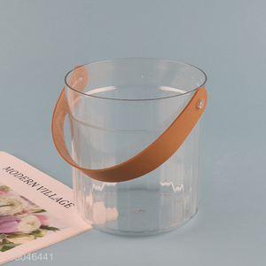 Wholesale small transparent ice bucket beer fruit picnic bucket