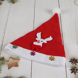 High Quality Non-Woven Santa Hat Christmas Hat for Men Women Kids