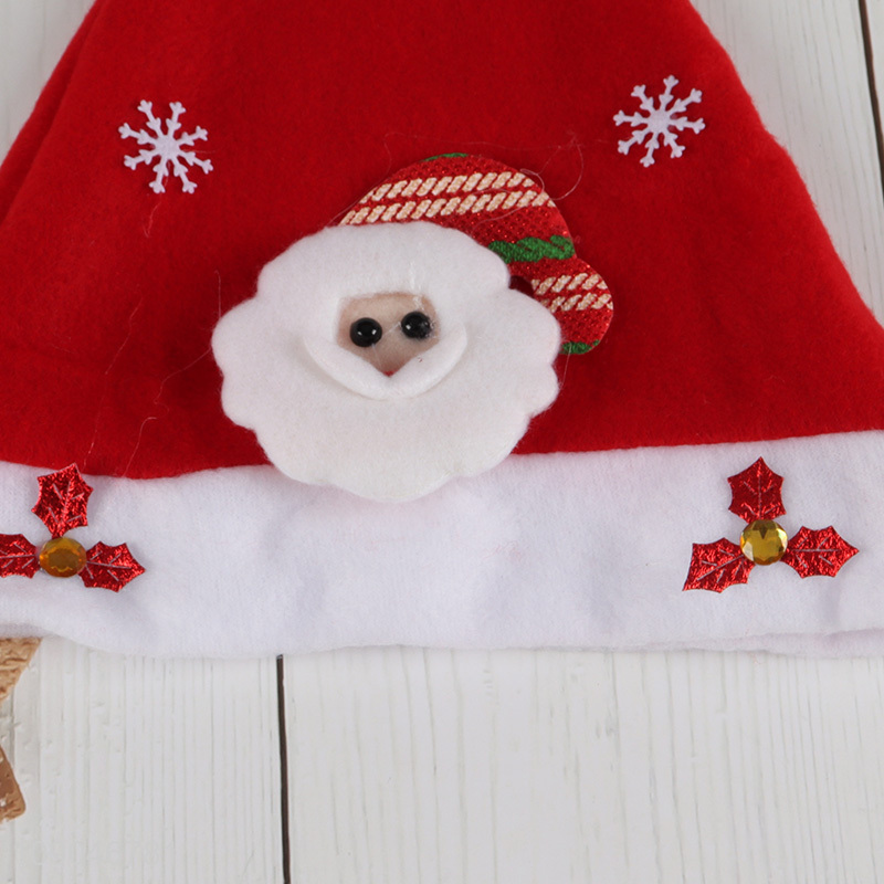 Wholesale Non-woven Santa Hat Cute Christmas Hat for Kids Men Women