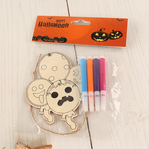 Top products Halloween decoration hanging wooden diy painting board