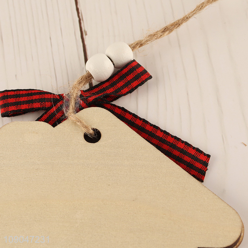 Top sale house shape new year decoration wooden Christmas hanging ornaments decoration