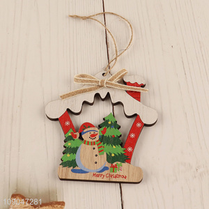 Best quality wooden Christmas hanging ornaments decoration for xmas tree