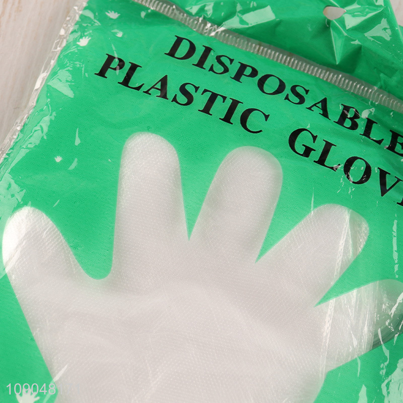 Top sale clear 100pcs disposable gloves plastic gloves wholesale