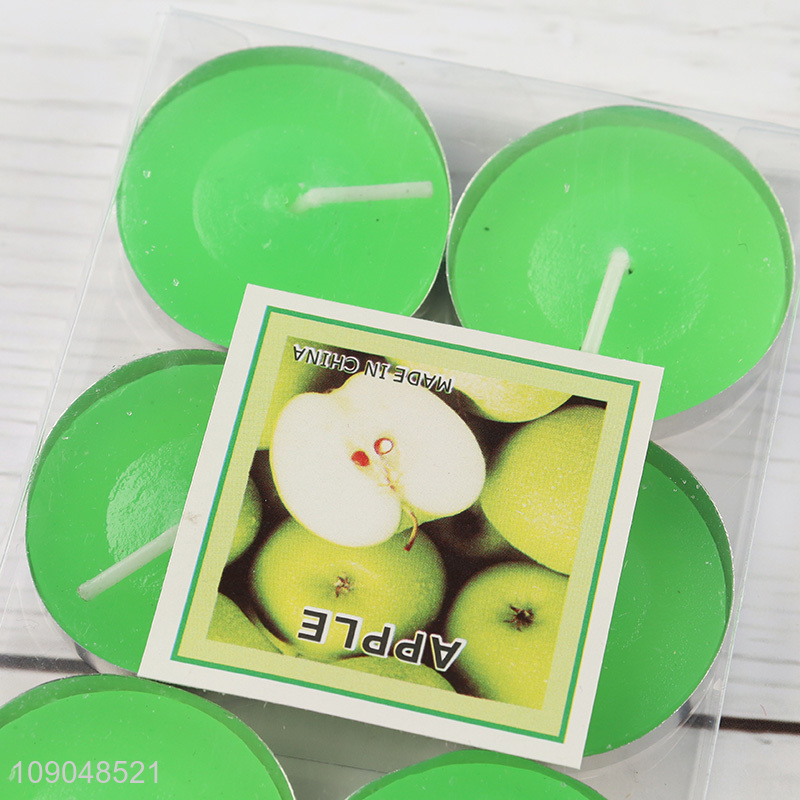 Factory wholesale 6pcs diy scented candle apple candle set for home decor