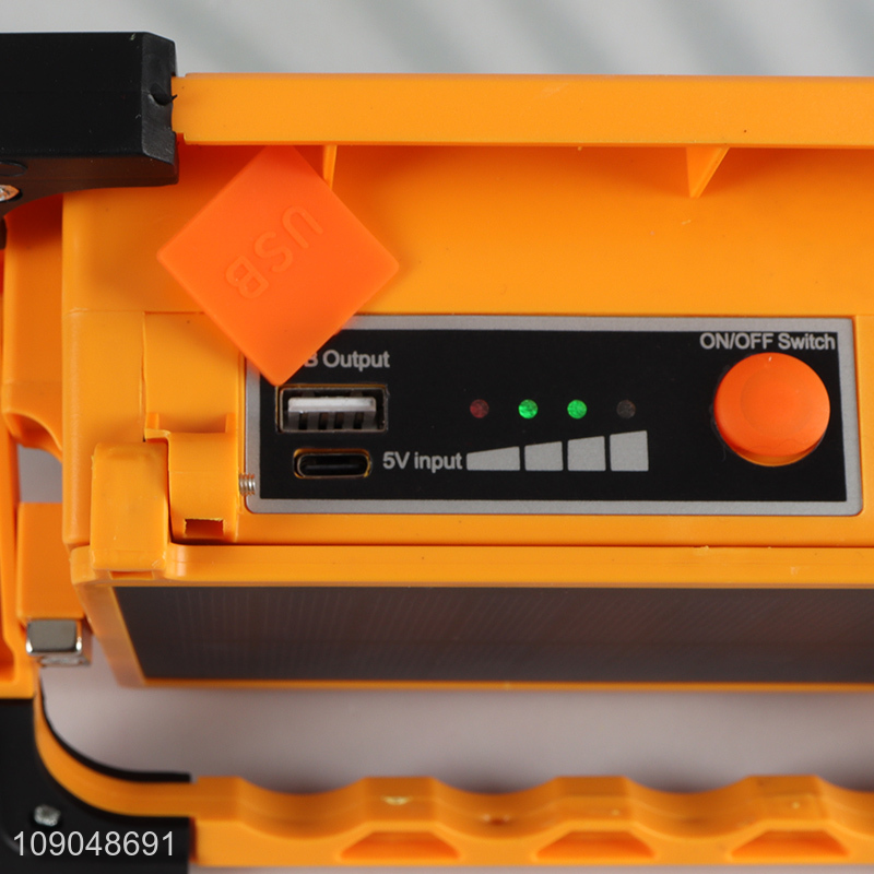 Promotional Portable LED Solar Work Light Rechargeable Outdoor Emergency Light