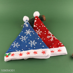 Online Wholesale Unisex Non-Woven Christmas Hat Snowflake Santa Hat