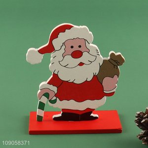 Good Quality Wooden Santa Claus Tabletop Decorations Christmas Table Centerpieces