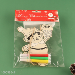 New Product DIY Coloring Wooden Christmas Craft Kit Wooden Art Crafts Supplies