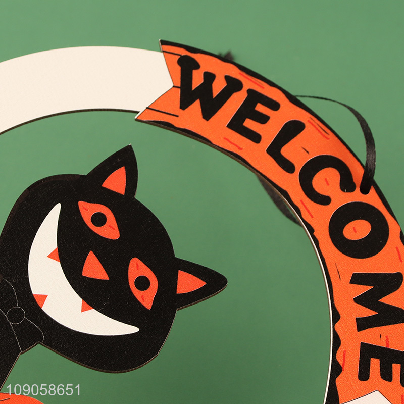 Wholesale Halloween Welcome Door Sign Halloween Wooden Hanging Sign for Halloween Decor