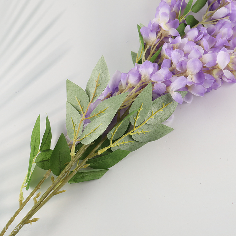 New Arrival Artificial Wisteria Flower Long Stem Fake Flower for Home Decor