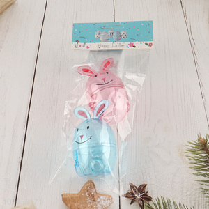 Hot Selling 2PCS Fillable Rabbit-Shaped Plastic Easter Eggs Party Favors