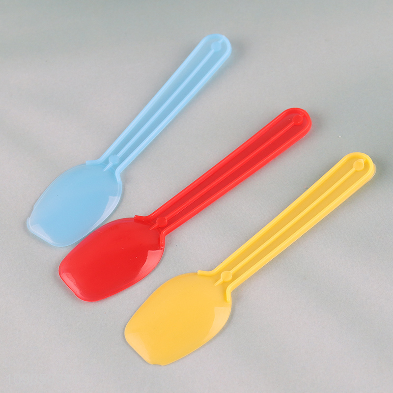 Online Wholesale 50PCS Disposable Ice Cream Scoops Plastic Tasting Spoons