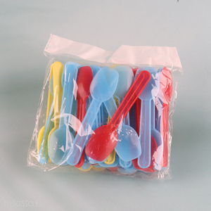 Online Wholesale 50PCS Disposable Ice Cream Scoops Plastic Tasting Spoons