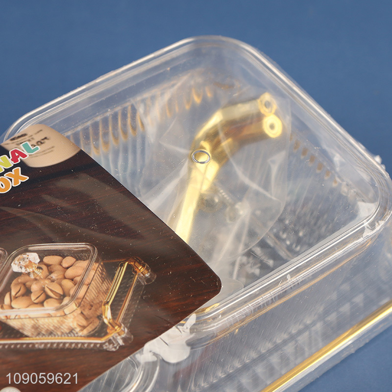 New Product Clear Plastic Serving Platter with 3 Snacks Organizers