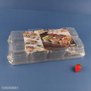 Hot Sale Clear Plastic Serving Platter with 8 Snacks Organizers