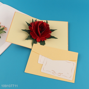 Factory Price 3D Greeting Card Flower Pop Up Card for Mother's Day