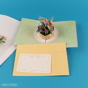 Factory Price 3D Greeting Card Flower Pop Up Card for Thanksgiving