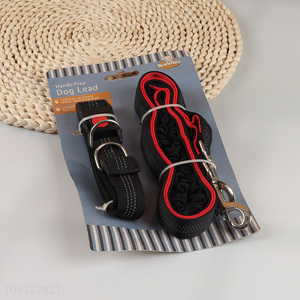 New Product Adjustable Dog Collar and Leash Set with Quick-Rlease Buckle