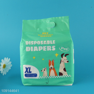 High Quality 12 Pieces Disposable Dog Diapers Absorbent Male Dog Diapers