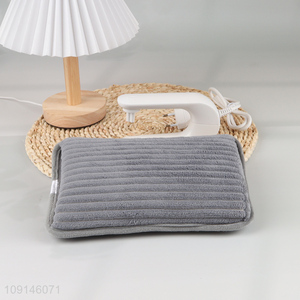 Good quality winter plush rechargable electric hot water bag for sale