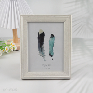Good Quality 6X8 Inch MDF Wood Picture Frame for Wall and Tabletop Display