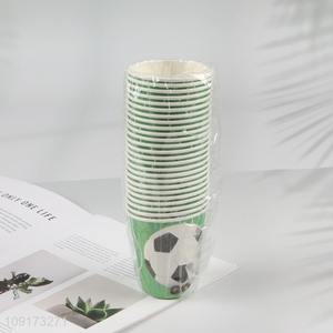 Wholesale 25 Pieces Footabll Paper Cups Disposable Football Birthday Party Cups